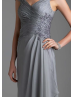 Cap Sleeves Lace Chiffon Long Mother Dress